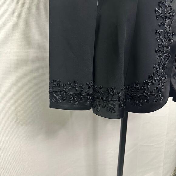 Vintage Nite Line by Shani Black Beaded Formal Jacket Size 8 - Picture 7 of 9